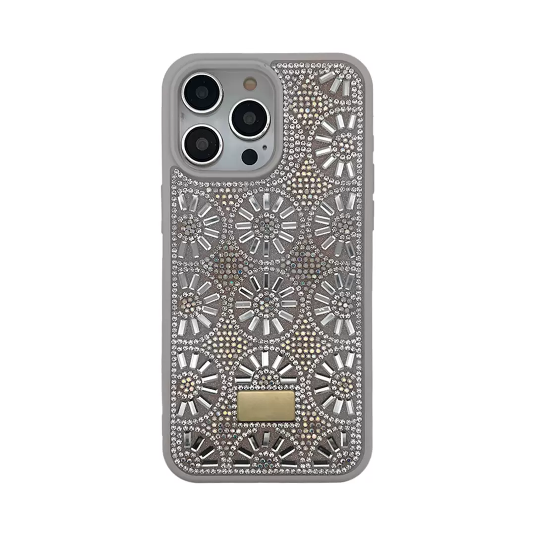 iPhone 15 Pro Max/iPhone 14 Pro Max Diamond sparkling case Gray